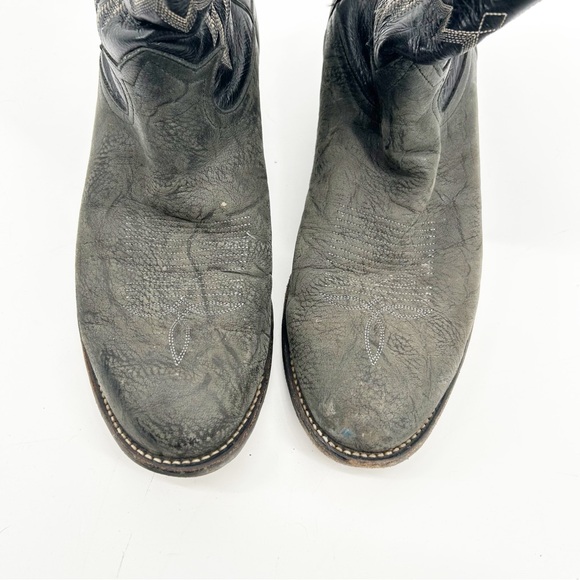 Tony Lama Vintage Rough Out Leather Cowboy Western Boots Size‎ 10.5D main image 11